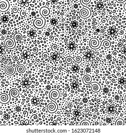 seamless vector pattern with flowers