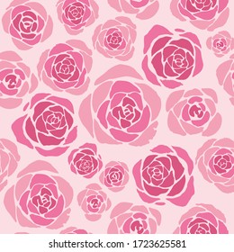 Seamless vector pattern with flowers.