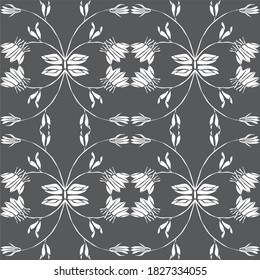 Seamless vector pattern with flowers