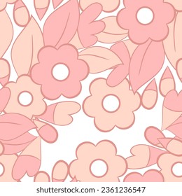Seamless vector pattern with flowers