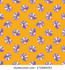 Seamless vector pattern with flowers. Background with floral ornament. Stylish design for printing on textile or paper.