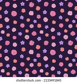 Seamless vector pattern of flowers. Background for greeting card, website, printing on fabric, gift wrap, postcard and wallpapers. Camellia flowers. 