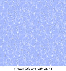 Seamless vector pattern with flowers and butterflies