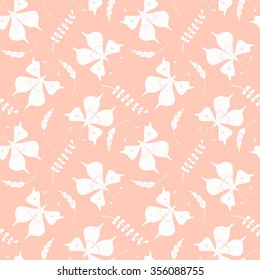 Seamless vector pattern with flowers and butterflies.Butterfly vector illustration. Bright flowers and butterflies background. Butterfly repeating pattern. Butterfly textile pattern. Butterfly print.
