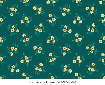 Patrón vectorial sin foco con flores. Impresión textil floral. Diseño versátil para tejidos, tapices, envolturas, superficies. 