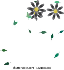 Seamless vector pattern with flowers and leafs