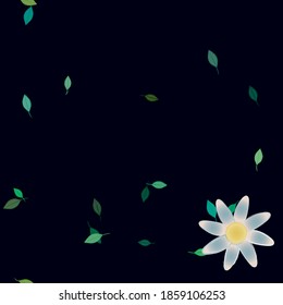 Seamless vector pattern with flowers and leafs