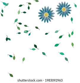 Seamless vector pattern with flowers and leafs