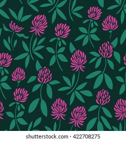 Seamless vector pattern with flowers. Nature background. Floral texture