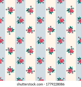 Seamless vector pattern with flowers. Vintage decorative floral background for design and printing on textiles, wallpapers and other surfaces.