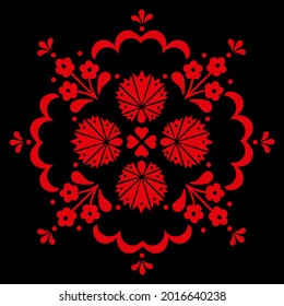 Seamless vector pattern in folk style (Slovakia)