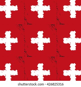 Seamless vector pattern for football championship.
A soccer ball vector pattern. Switzerland flag