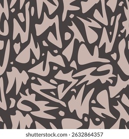 seamless vector pattern in the form of abstract camouflage in beige brown shades, for prints on fabrics and for the design of your designer backgrounds in abstract camouflage background