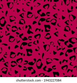 seamless vector pattern in the form of a leopard print on a red background