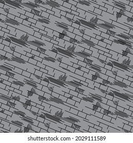 seamless vector pattern in the form of an old brick wall. stylized background picture