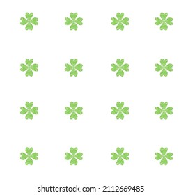 Seamless vector pattern of four-leaf clover
