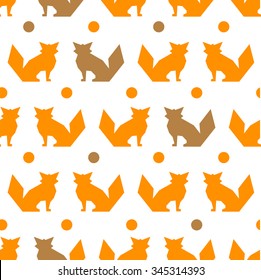 Seamless vector pattern Fox