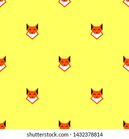 Seamless vector pattern with foxes