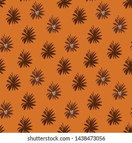 A seamless vector pattern with friendly lion faces. Surface print design.