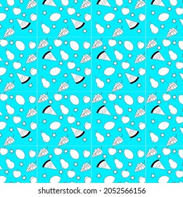 Seamless vector pattern with fruits