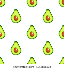 Seamless vector pattern with fruits avocado. For kitchen, for printing on textiles, phone case. Avocado design for fabric and decor. 