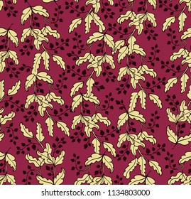 Seamless vector pattern with fruits and berries