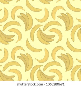 Seamless vector pattern with fruits. For kitchen, for printing on textiles, phone case. Mix design for fabric and decor. Hand draw illustration.