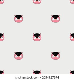 Seamless vector pattern with funny owl