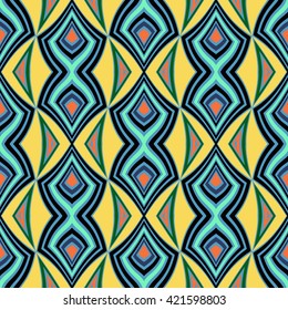Seamless  vector pattern. Geometric background, vector illustration Vector seamless pattern tribal ethnic ornament, abstract geometric background illustration