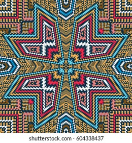 Seamless vector pattern. Geometric background, vector illustration Vector seamless pattern tribal ethnic ornament, abstract geometric background illustration