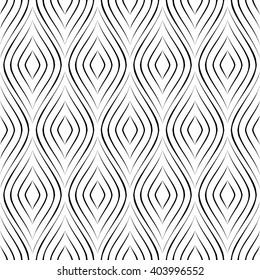Seamless vector pattern. Geometric black and white background.