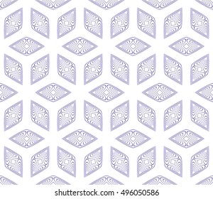 seamless vector pattern of geometric cube. blue gradient. vector illustration