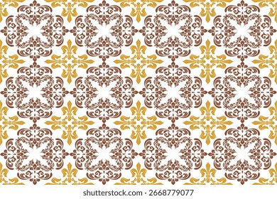 Padrão de vetor sem costura, padrão geométrico, padrão de damasco sem costura, fundo sem costura, padrão decorativo, papel de parede, ornamento de arte, tecido, vintage.
