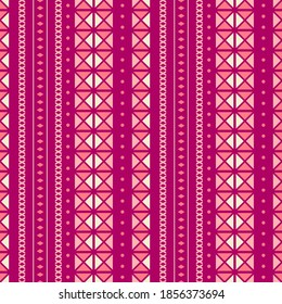 Seamless vector pattern with geometric ethnic ornament. Aztec tribal background. Boho textile design.