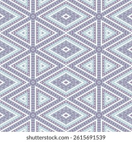 Seamless vector pattern with geometric ethnic ornament. Decorative design for textile, fabric, wallpaper, covers and other surfaces.