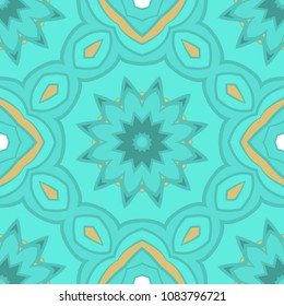 Seamless vector pattern. Geometric floral ornament. For Interior decoration, wallpaper, presentation, fashion design, print.