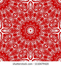Seamless vector pattern. Geometric floral ornament. For Interior decoration, wallpaper, presentation, fashion design, dreaming print
