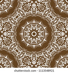 Seamless vector pattern. Geometric floral ornament. For Interior decoration, wallpaper, presentation, fashion design, dreaming print
