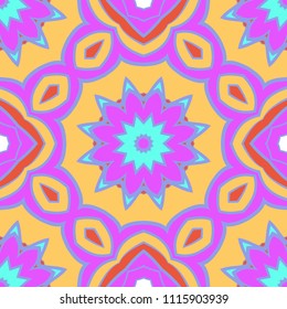 Seamless vector pattern. Geometric floral ornament. For Interior decoration, wallpaper, presentation, fashion design, print.