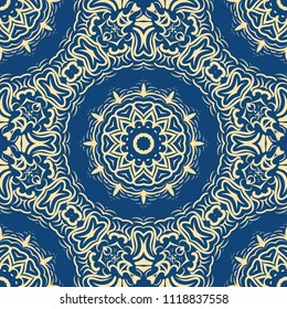 Seamless vector pattern. Geometric floral ornament. For Interior decoration, wallpaper, presentation, fashion design, dreaming print