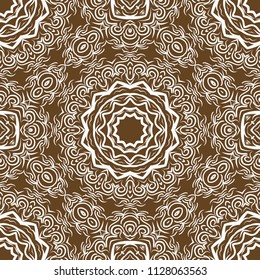 Seamless vector pattern. Geometric floral ornament. For Interior decoration, wallpaper, presentation, fashion design, dreaming print