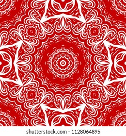 Seamless vector pattern. Geometric floral ornament. For Interior decoration, wallpaper, presentation, fashion design, print.