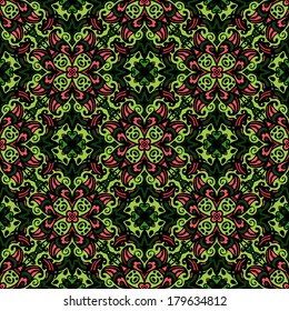 Seamless vector pattern Geometric floral design