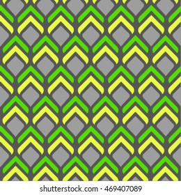 Seamless vector pattern with geometric image of feathers. Pattern in the boho style.