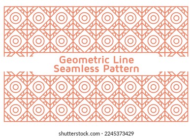 Seamless Vector Pattern in Geometric Line Ornamental Style