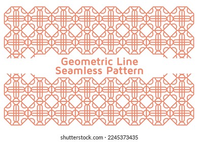 Seamless Vector Pattern in Geometric Line Ornamental Style