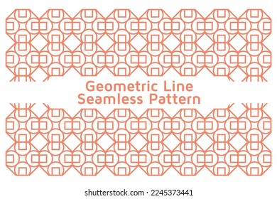 Seamless Vector Pattern in Geometric Line Ornamental Style
