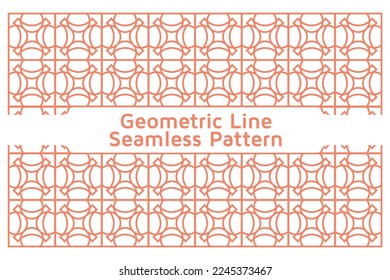 Seamless Vector Pattern in Geometric Line Ornamental Style