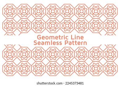 Seamless Vector Pattern in Geometric Line Ornamental Style