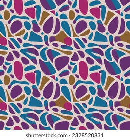 seamless vector pattern geometric organic shapes and forms textile fabric or ceramic tiles background
